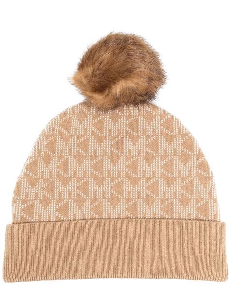 michael kors leopard beanie|ribbed knit beanie hat.